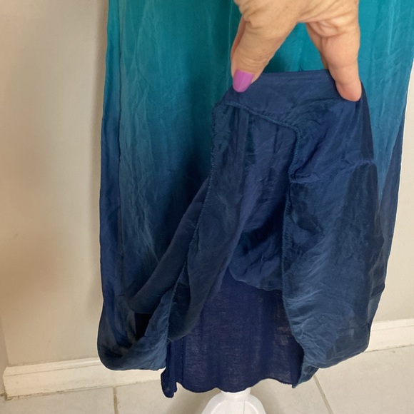 NWT! NATION LOS ANGELES SILK BLEND STRAPLESS GRADIENT MIDI DRESS - Size XS - Picture 5 of 7